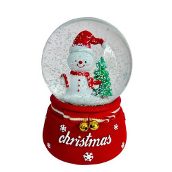 A Snow Man In Snow Globe